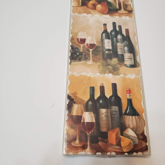 Wine Theme Stone Coasters, set of 4, Absorbent, Cork Backed, Tuscan Decor, NWT - Picture 3 of 7
